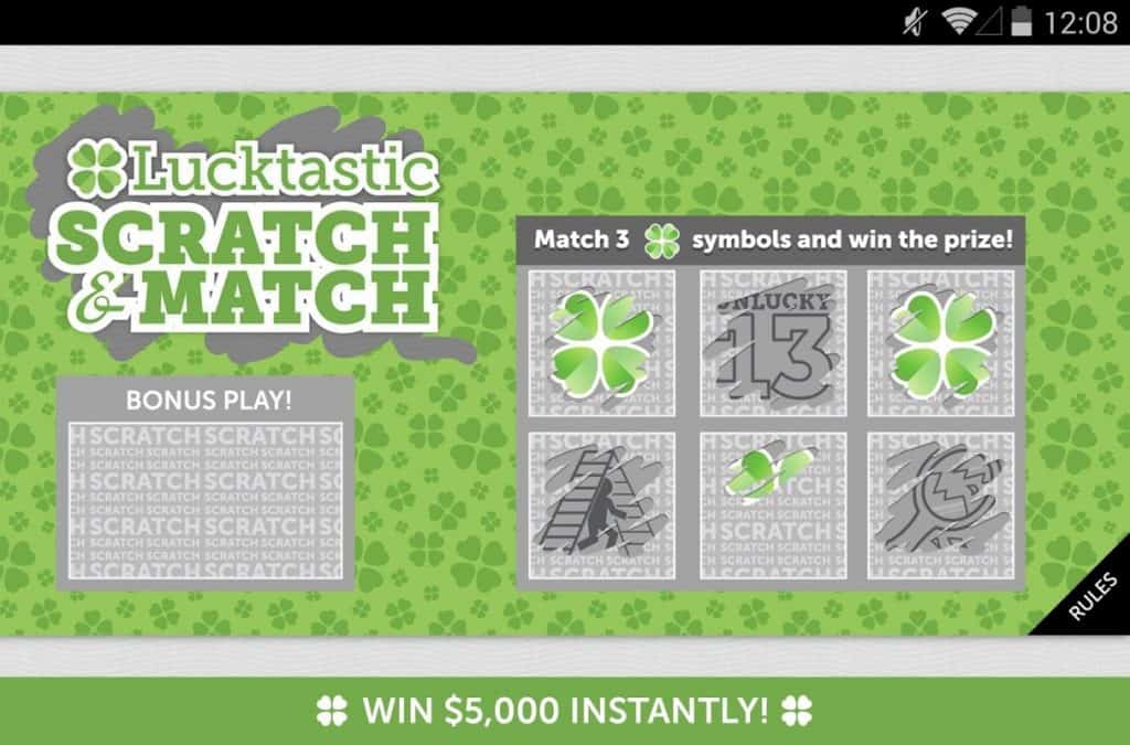 lucktastic scratch card where you can play games to earn paypal money instantly