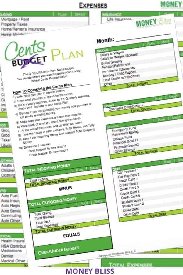 free budget printables pdf