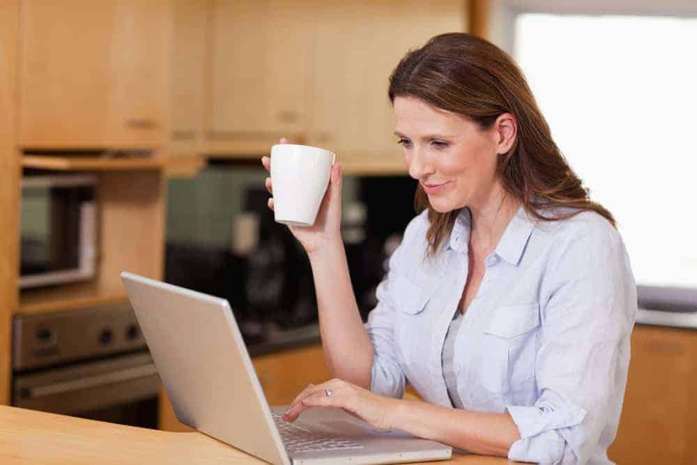 woman on laptop finding the best online jobs for stay at home moms