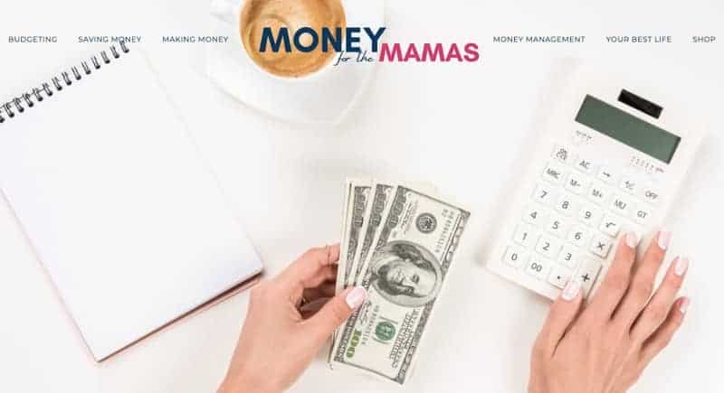 screenshot from money for the mamas as an example of one of the money saving blogs for moms