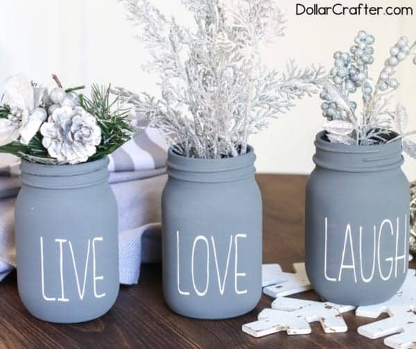 Live, laugh, love mason jars