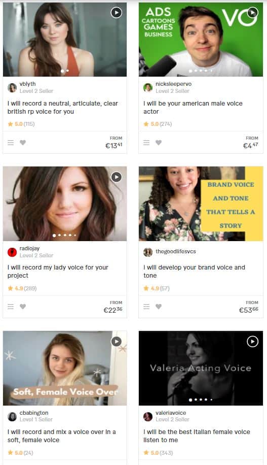 examples of ways you can record your voice for money on fiverr
