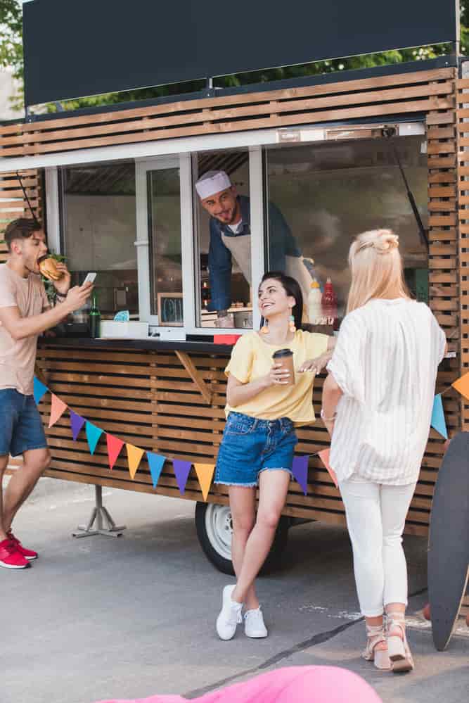 couple at a foodtruck as one of the best date ideas under $50