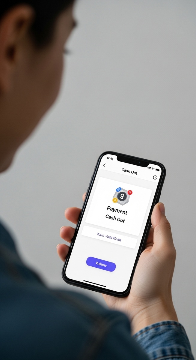 a person holding a phone showing a gaming earnings notification to play games for money
