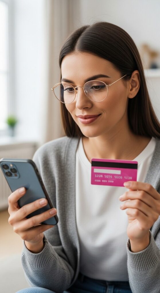 a person checking gift card balance on their phone to get gift cards